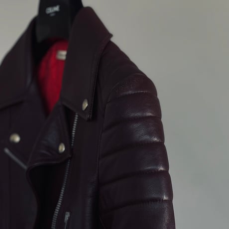 celine leather jacket