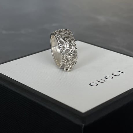 gucci 2023ss interlocking cat head silver ring 17号
