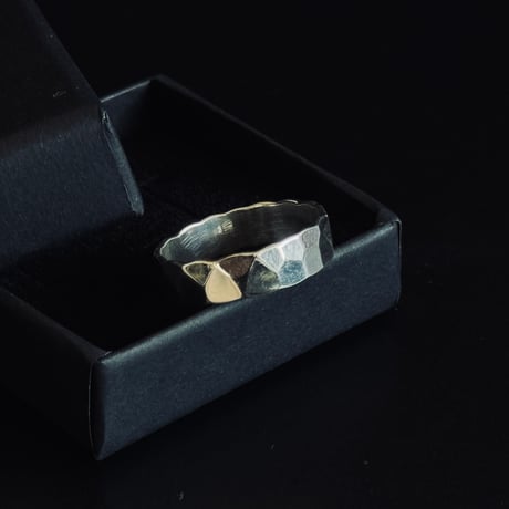 【more price down】factory sample silver 925 hammer finish ring 16号