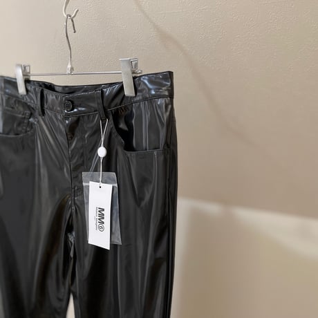 新品 mm6 maison margiela 2020ss fake leather pants 44