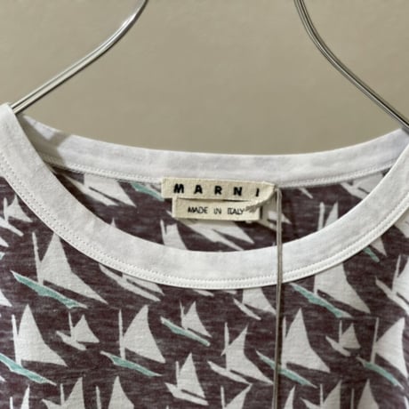 新品 marni 2020ss over size "総柄” tops