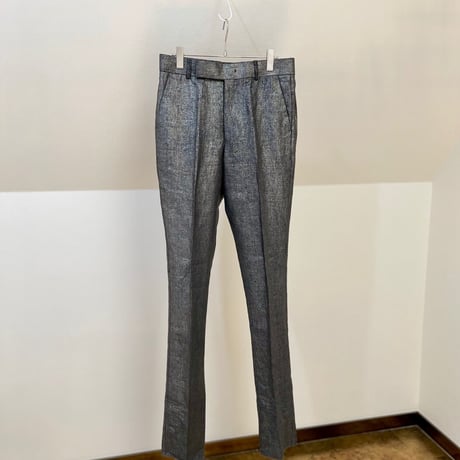新品 paul smith 2016ss linen "箔" summer suit gray beige