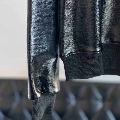 saint laurent paris by hedi slimane fake leather sweat S