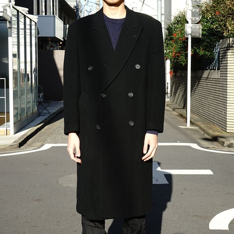 vintage cashmere wool double chesterfield coat