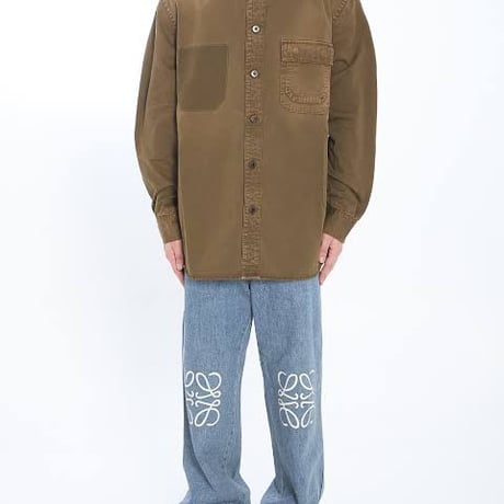 新品 loewe 2025 coverall anagram logo over shirt jacket