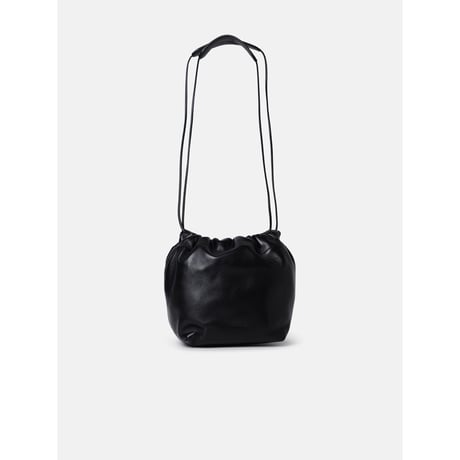 新品 jilsander drawstrings leather logo shoulder bag