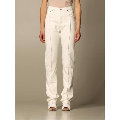 新品 maison margiela "再構築" denim pants white