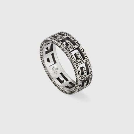 gucci 2023aw “square G” silver ring 18号