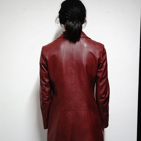 LOEWE leather harf coat