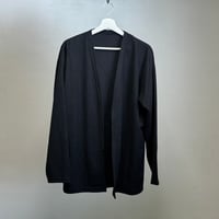 【price down 】factory sample collarless jacket black