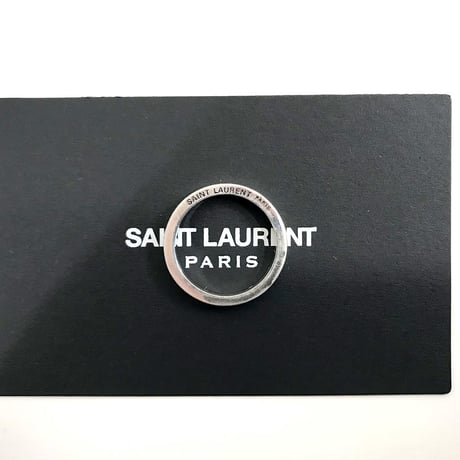 saint laurent paris 2019ss logo silver ring 19号