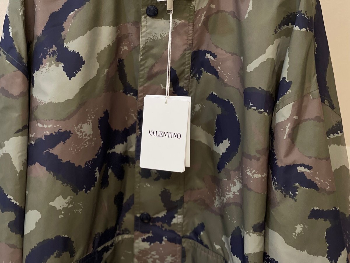 新品 valentino 2020aw camouflage pattern coat 46 
