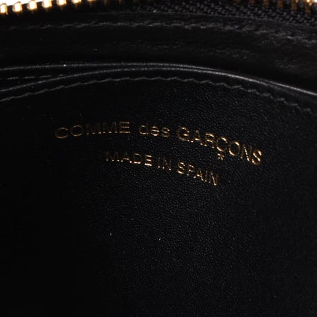 新品 comme des garcons leather wallet black