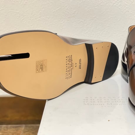 新品 maison margiela 2020aw tabi leather loafer 43