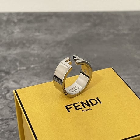 新品 fendi 2021ss silver ring 20号