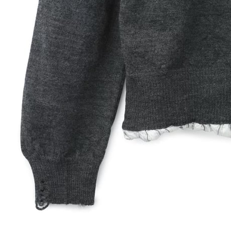 新品 maison margiela 4 14 destroy layered knit