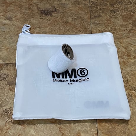 新品 mm6 maison margiela 2019aw white ring silver