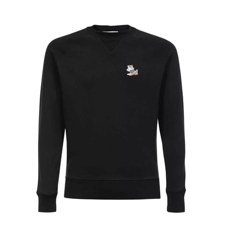 新品 maison kitsune 2023ss fox sweat black