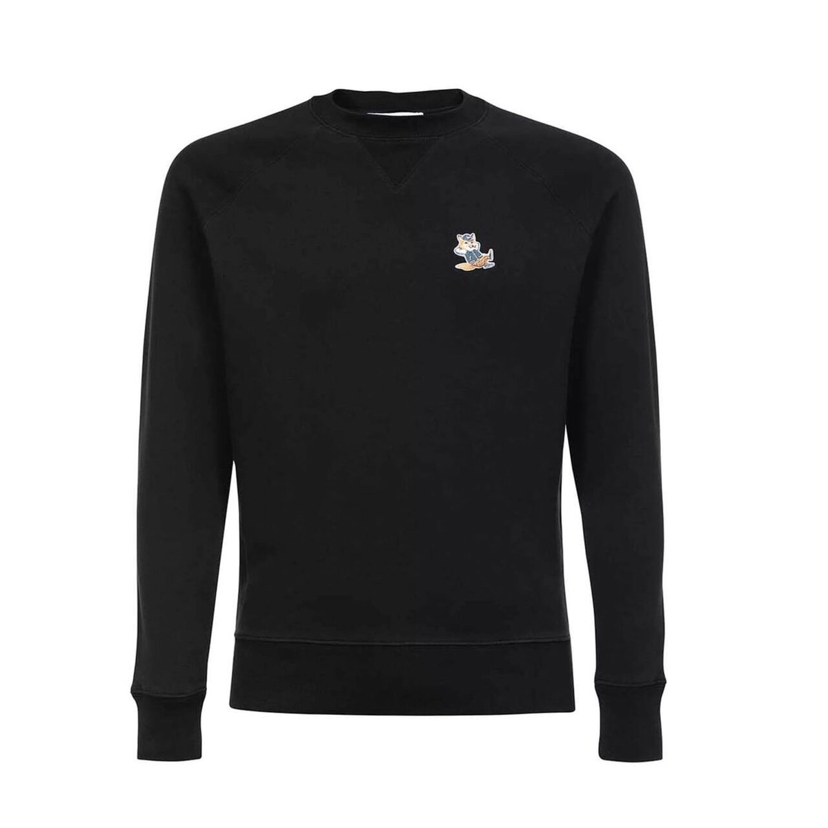 新品 maison kitsune 2023ss fox sweat black S | re