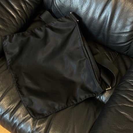 prada nylon logo shoulder bag black B