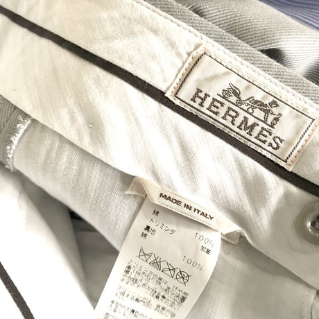 未使用 hermes leather trimming trousers