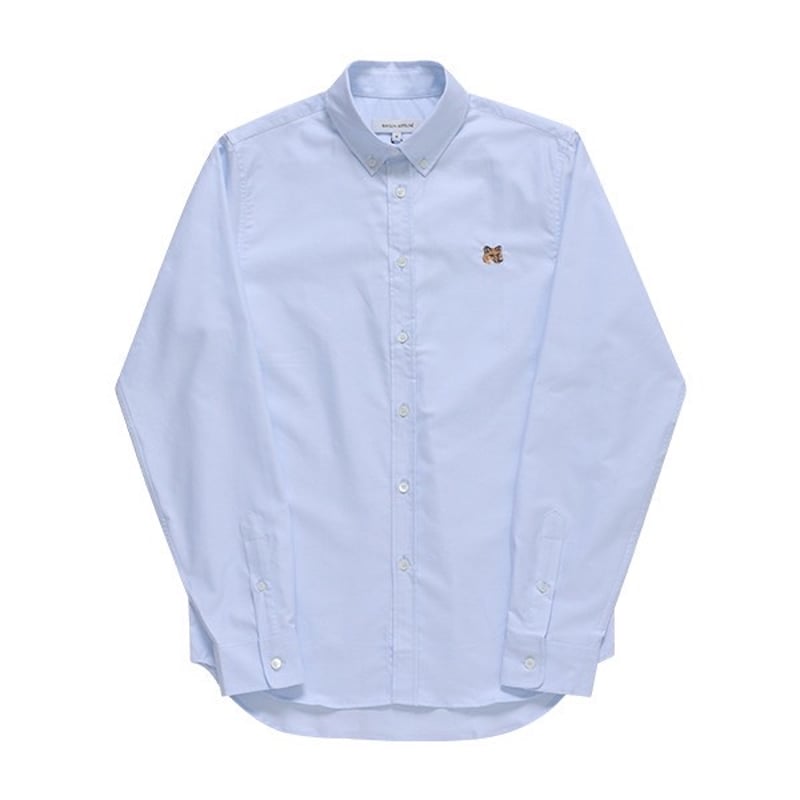 新品 maison kitsune 2024ss fox shirt sax blue 40