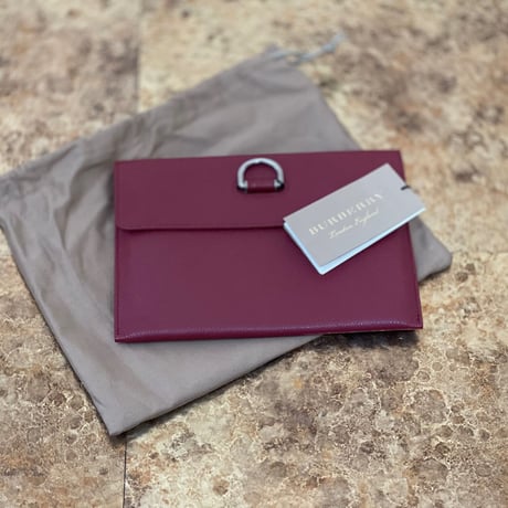 新品 burberry 2021ss leather clutch bag