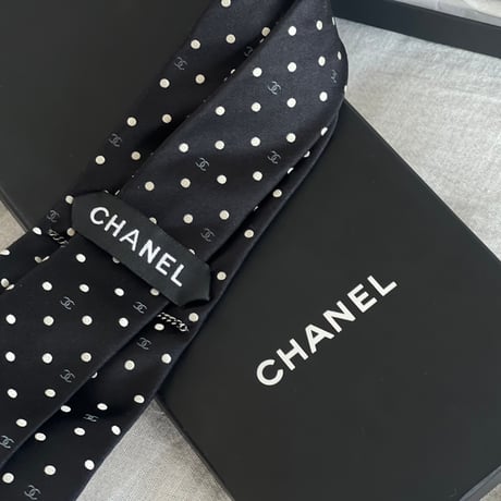 chanel 2023ss “coco” logo neck tie