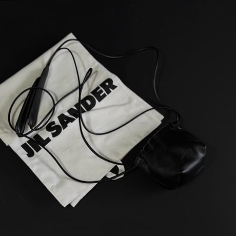 新品 jilsander drawstrings leather logo shoulder bag