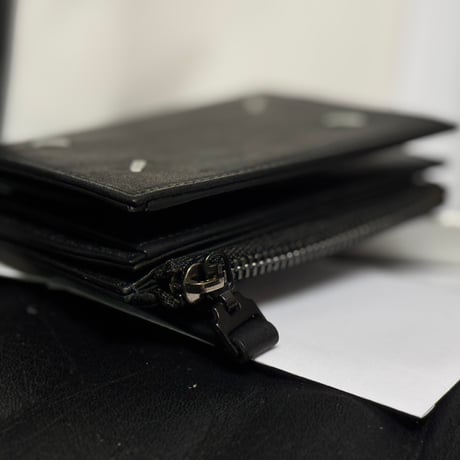 maison margiela leather wallet black