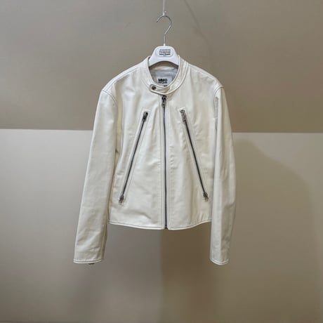 新品 mm6 maison margiela 2020ss leather jacket