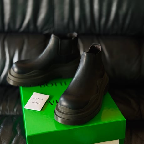 新品 bottega veneta leather boots black 43