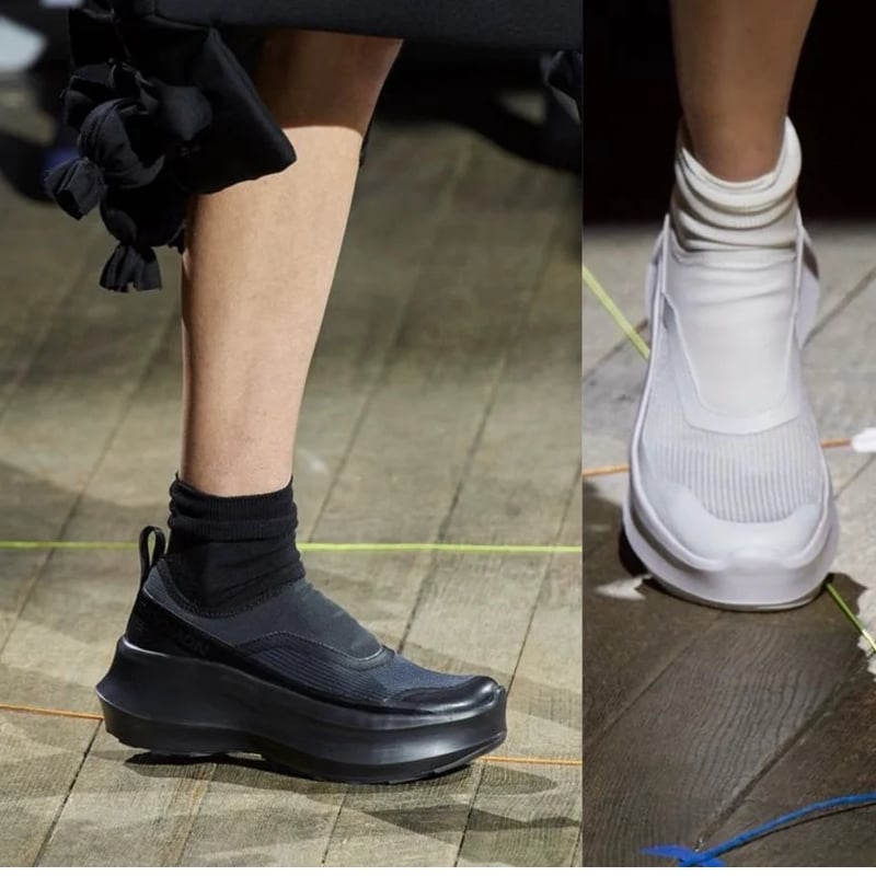 コムデギャルソン Salomon slip on platform 新品 comme des garcons × salomon platform slipon