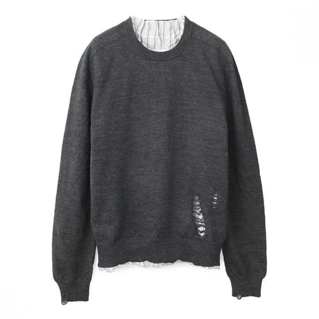 新品 maison margiela 4 14 destroy layered knit