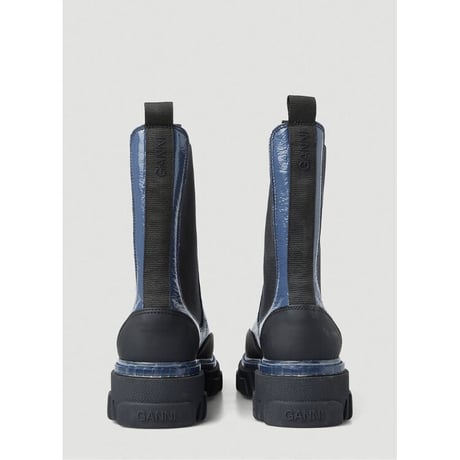 新品 ganni 2023ss leather side gore boots 41