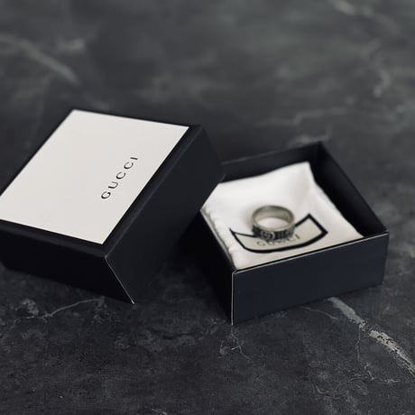 新品 gucci interlocking silver ring 14号