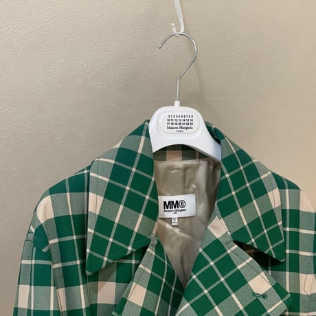 新品 mm6 maison margiela 2020 pre spring check trench coat 42