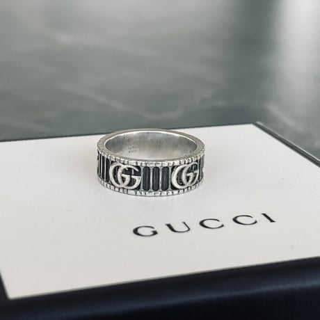 gucci interlocking logo silver ring 21号