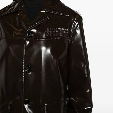 新品 mm6 2023aw fake leather calendar logo coat 40