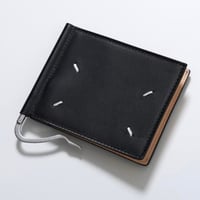 新品 maison margiela money clip leather wallet