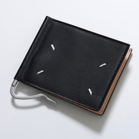 新品 maison margiela money clip leather wallet