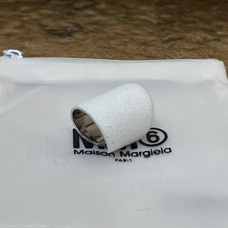 新品 mm6 maison margiela 2019aw white ring silver