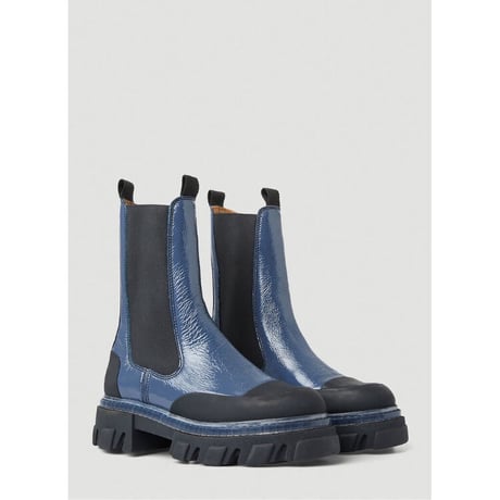 新品 ganni 2023ss leather side gore boots 41