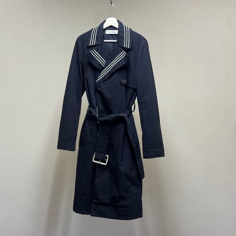 jw anderson leather logo belted coat