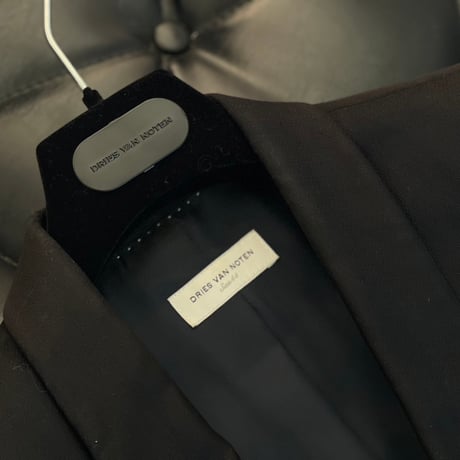dries van noten shawl collar silk tuxedo jacket