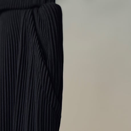 【update】factory sample pleats wide pants black