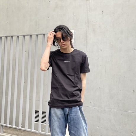 新品 calven klein 2022ss organic cotton tops black M