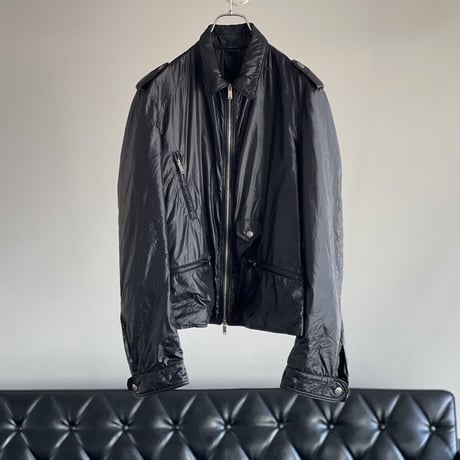 gucci nylon × leather jacket 44