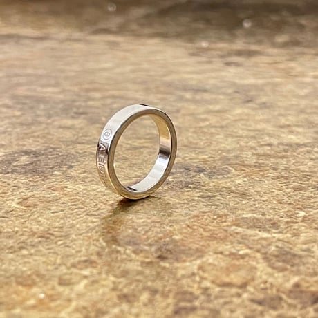 新品 mm6 maison margiela 2021ss silver logo ring 12号