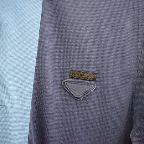prada polo shirt blue
